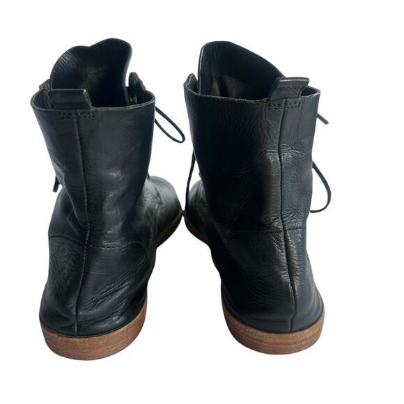 Marsèll Black Leather Lace-Up Ankle Boots Size 39 US 8 W / US 7 M Made in Italy - Picture 4 of 16